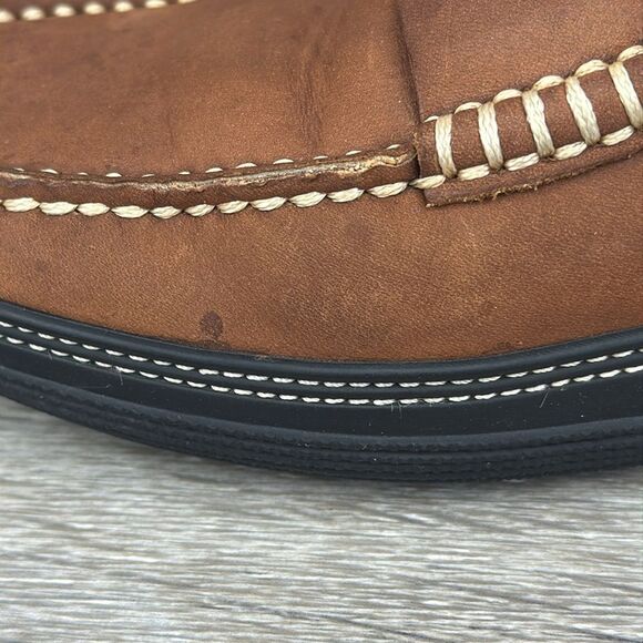 Tod’s Slip On Brown Leather Men’s Sz 7 Vibram Sole Penny Loafers - Picture 16 of 16